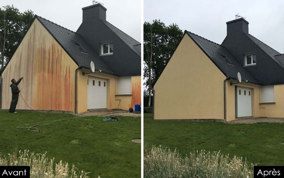 Démoussage de façade — chantier réalisé par West Rénov'